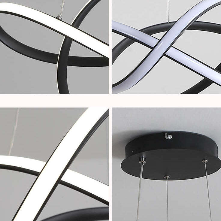 Minimalist Ring Aluminum Strip LED Pendant Light — Infinitely Dimmable / 110V-120V For US/CA