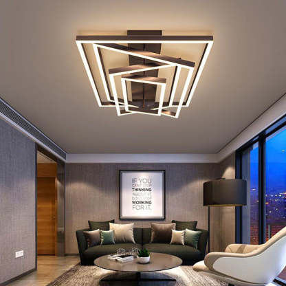 Minimalist Aluminum Multi-Layer Rectangular LED Flush Light — 4 / Warm Light (3000K) / 110V-120V For US/CA