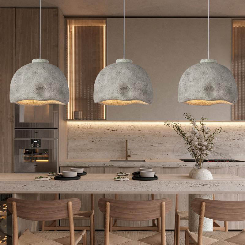 Nordic Rough Rock Semicircular Pendant Light