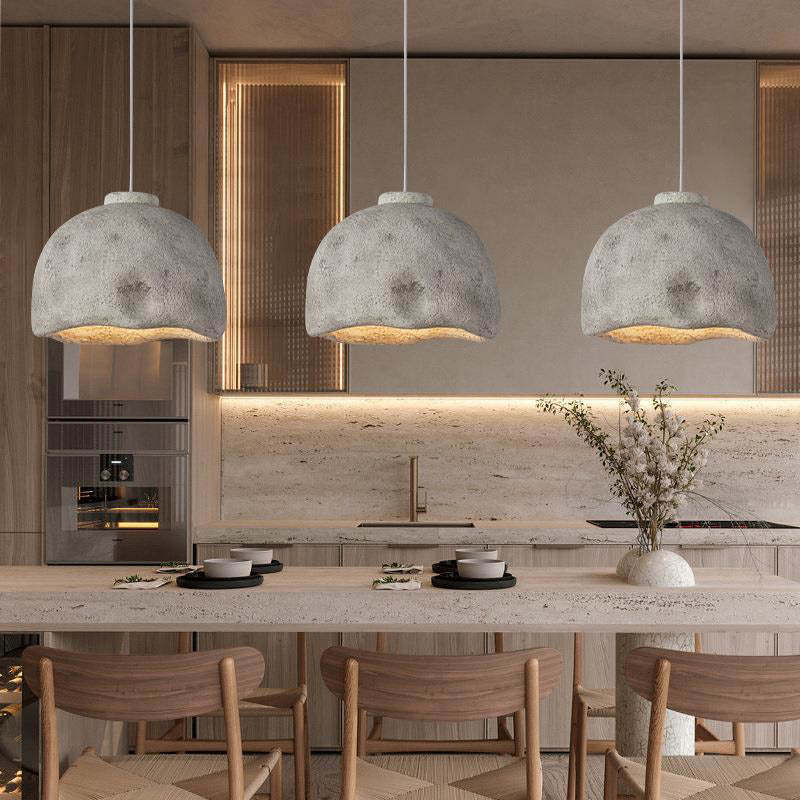 Nordic Rough Rock Semicircular Pendant Light