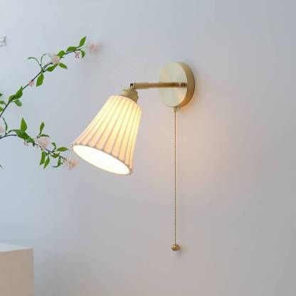 Modern Minimal Brass Ceramic Wall Sconce — 110V-120V For US/CA