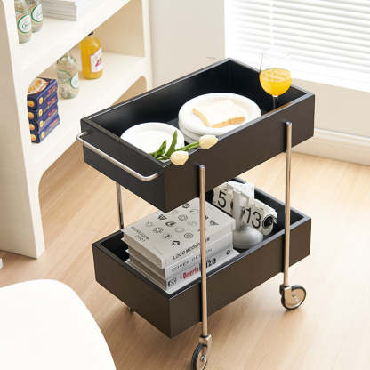 Modern Eclectic Steel 2-Tier End Table