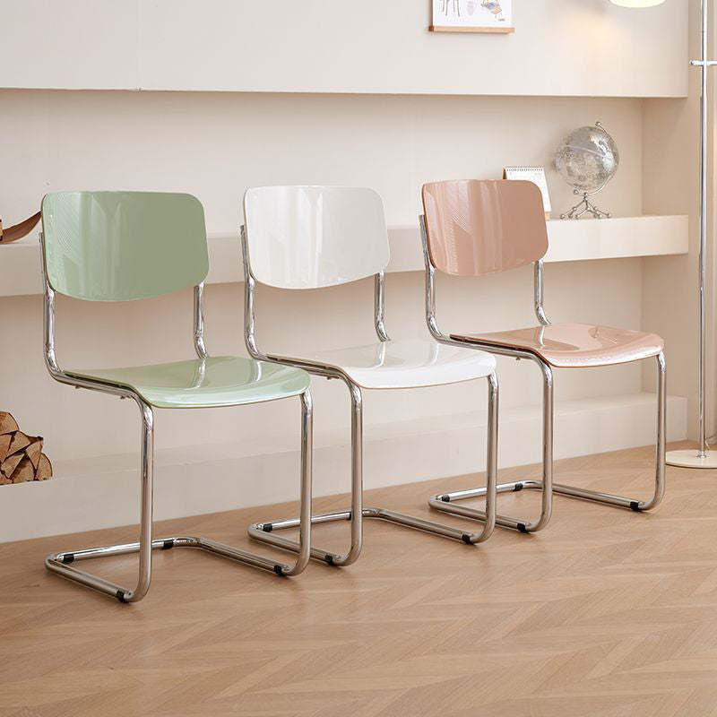 Modern Steel Dining Chair — Black