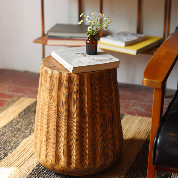 Minimalist Column Magnesium Oxide End Table