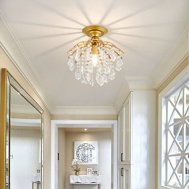 Scandinavian Iron Round 1-Light Ceiling Light — Gold / 110V-120V For US/CA