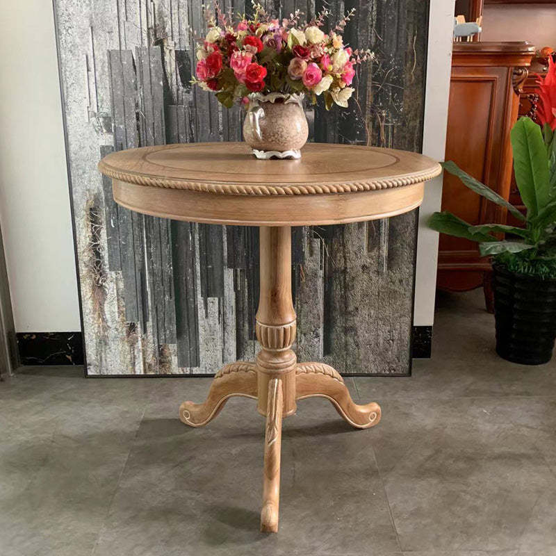 Lighom french three-leg round wood coffee tables