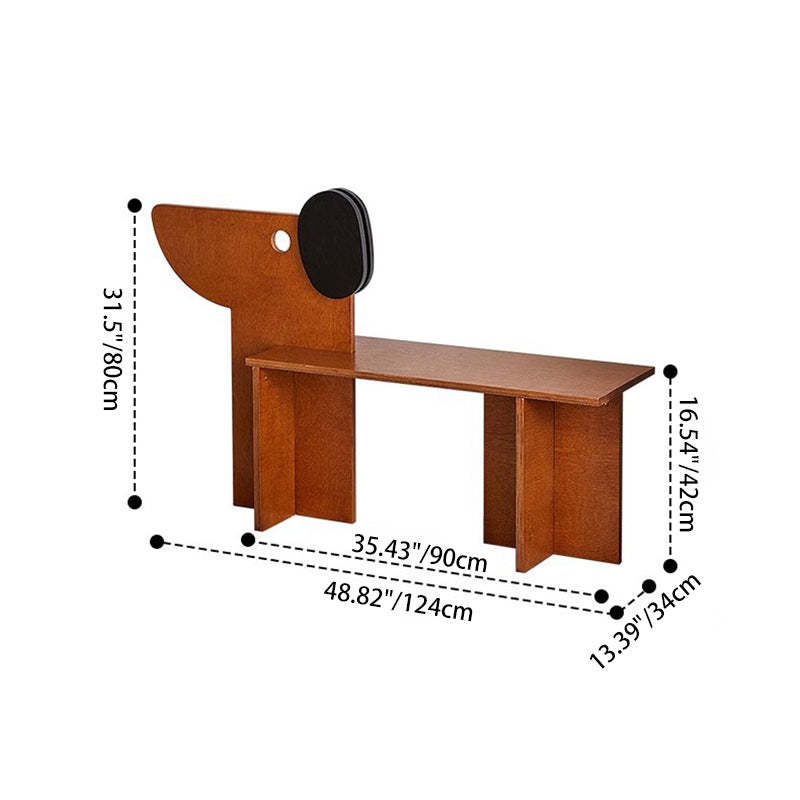 Contemporary Dog Rectangular Wood Chair