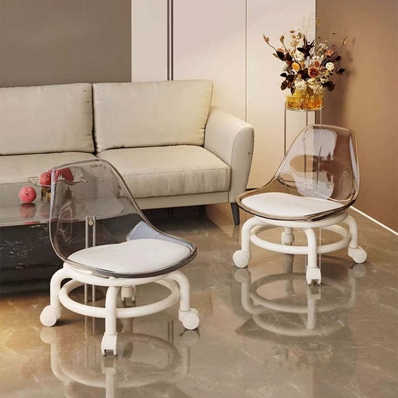 Minimalist Plastic Leather Rolling Chair