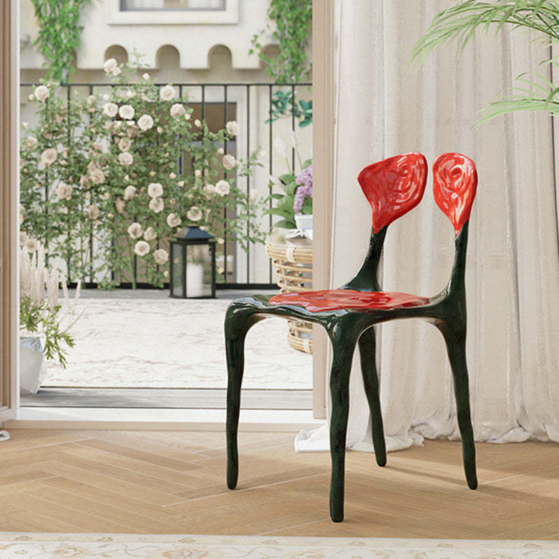 Art Deco Rose FRP Dining Chair