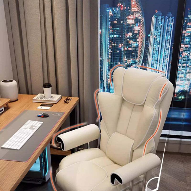 Minimalist Microfiber Nano Leather Steel Desk Chair