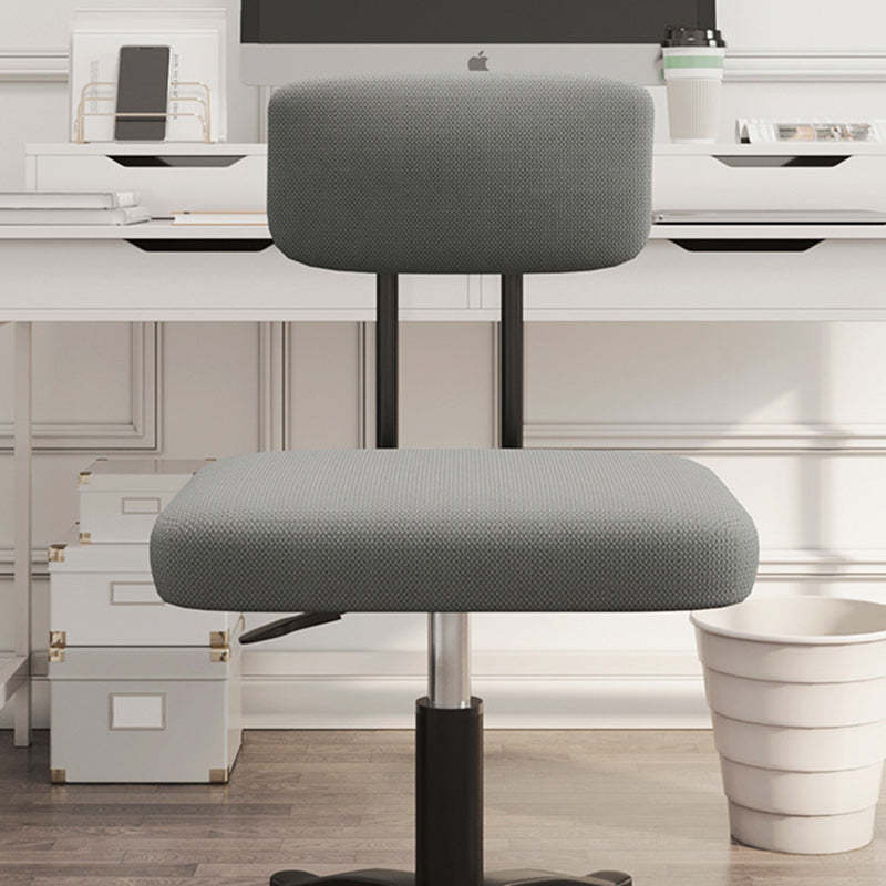 Minimalist Fabric Plastic Steel Desk Chair — Plastic / Foam Sponge / Gray