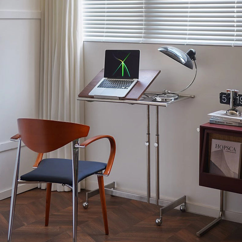 Nordic Wood Steel Liftable Side Table
