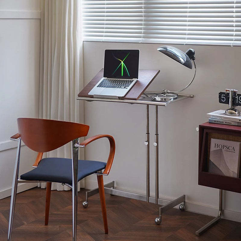 Nordic Wood Steel Liftable Side Table