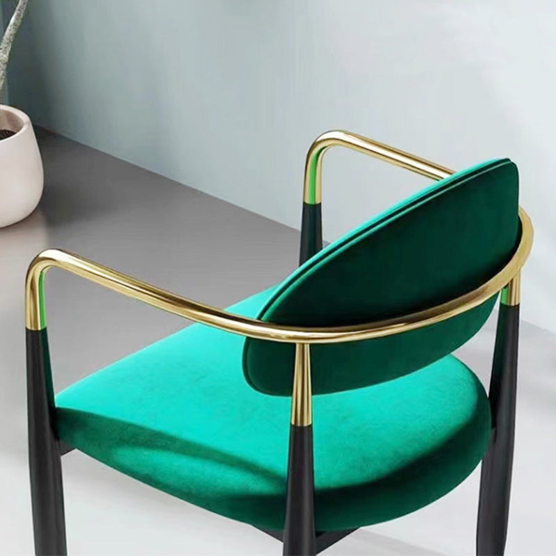 Minimalist Oval Velvet Dining Chair