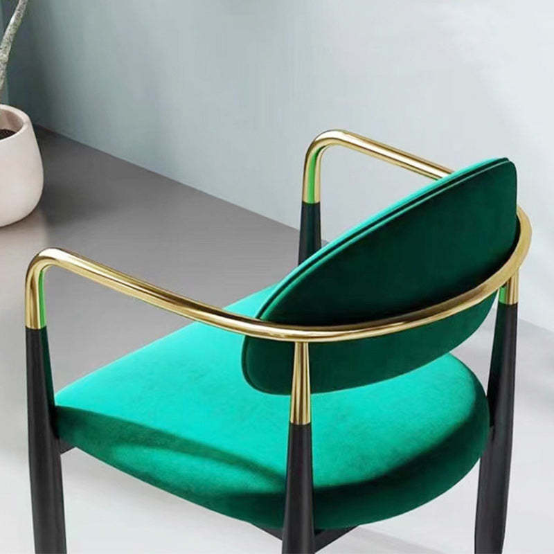 Minimalist Oval Velvet Dining Chair