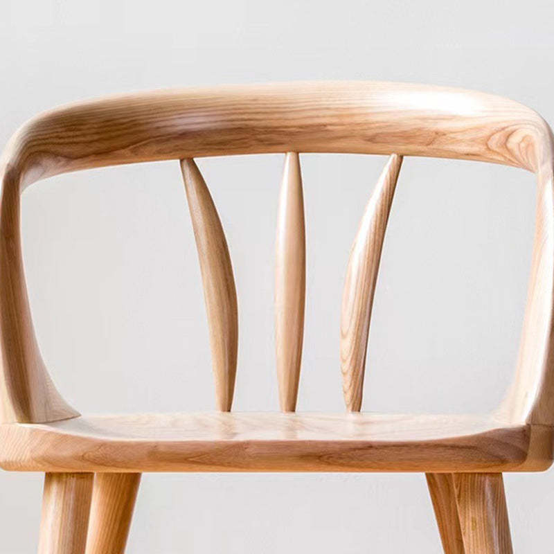 Scandinavian Curved Wood Dining Chair