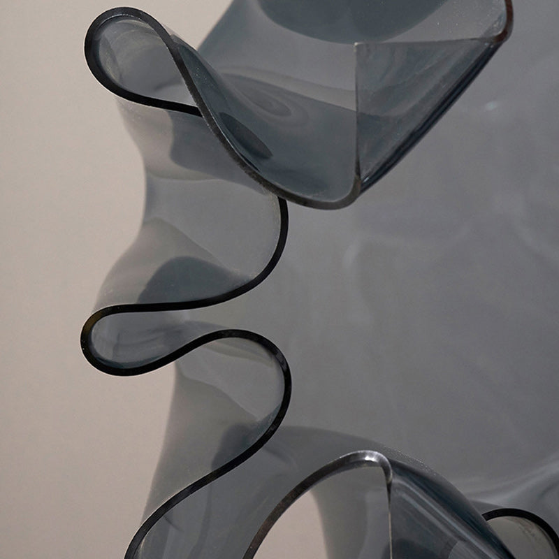 Scandinavian Round Tablecloth Acrylic End Table — Transparent