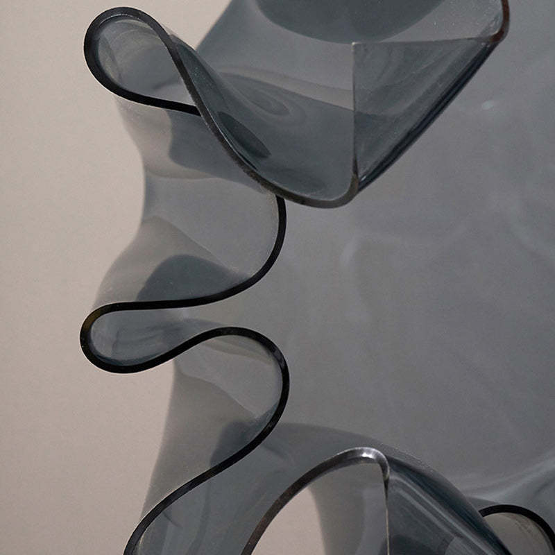 Scandinavian Round Tablecloth Acrylic End Table — Transparent