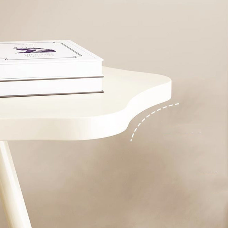 Minimalist Floral Wood Steel 2-Tier End Table