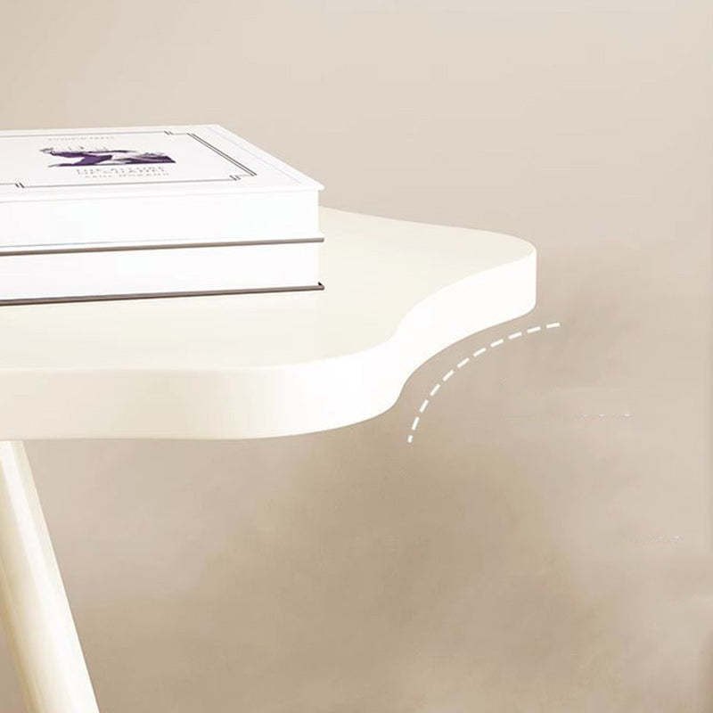 Minimalist Floral Wood Steel 2-Tier End Table