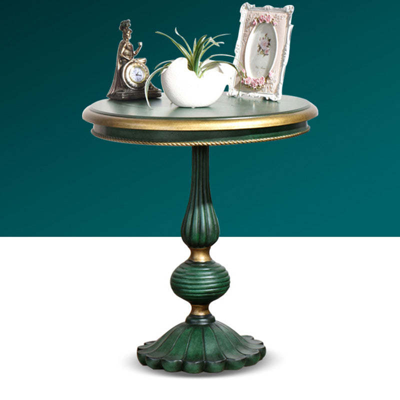 European Carved Birch Engineered Wood Coffee Table Set