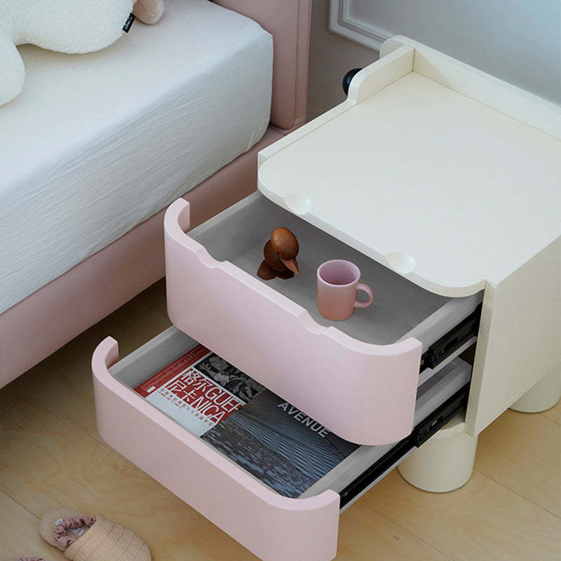 Nordic Kids Cubic Hippo Wood 2-Drawer Nightstand