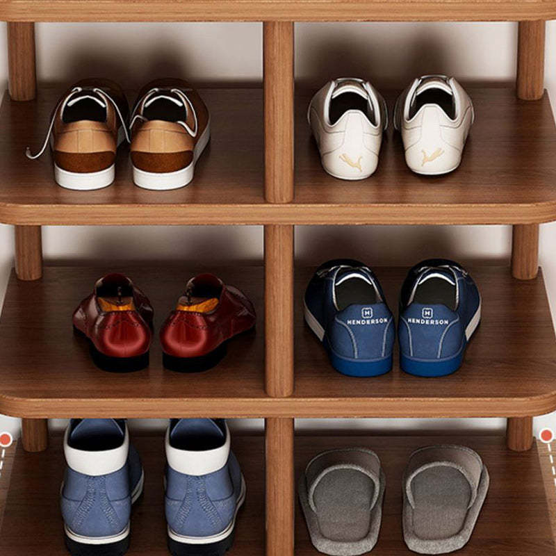 Minimalist Cylinder Wood 6/7-Tier Shoe Storage