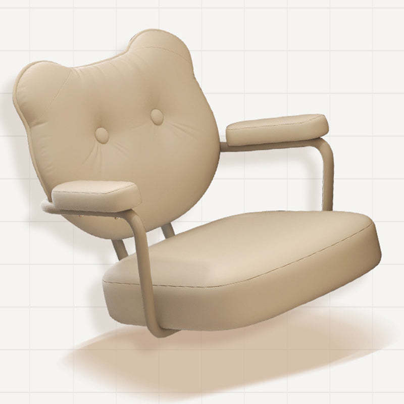Contemporary PU Leather Bear Square Vanity Stool
