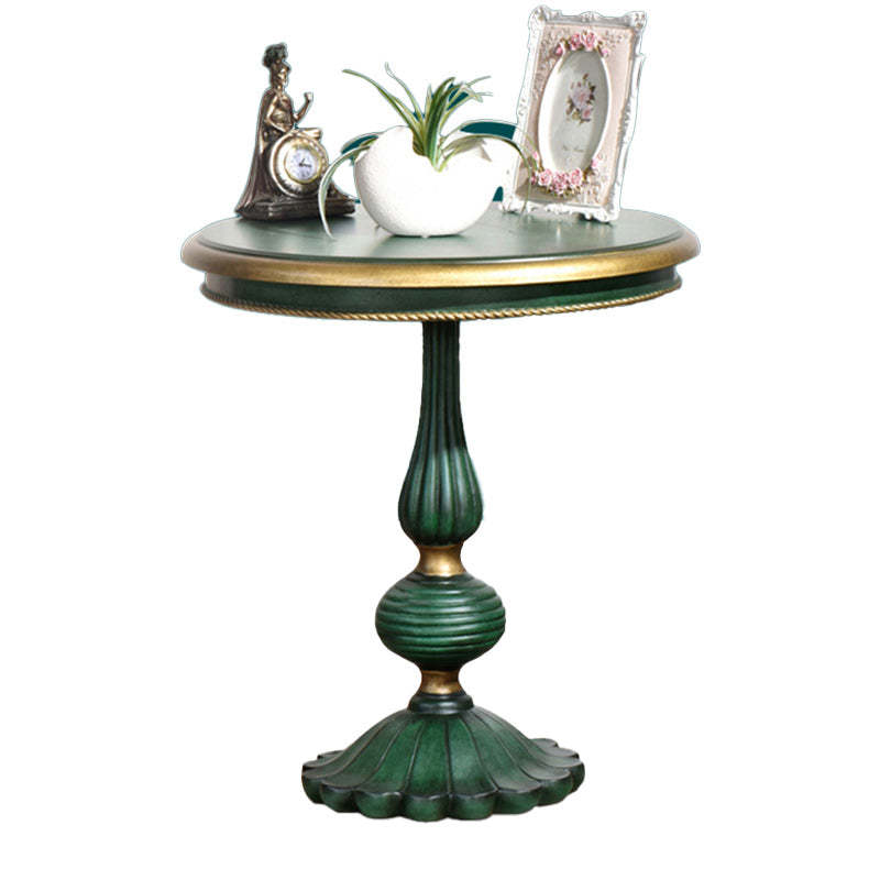 European Carved Birch Engineered Wood Coffee Table Set