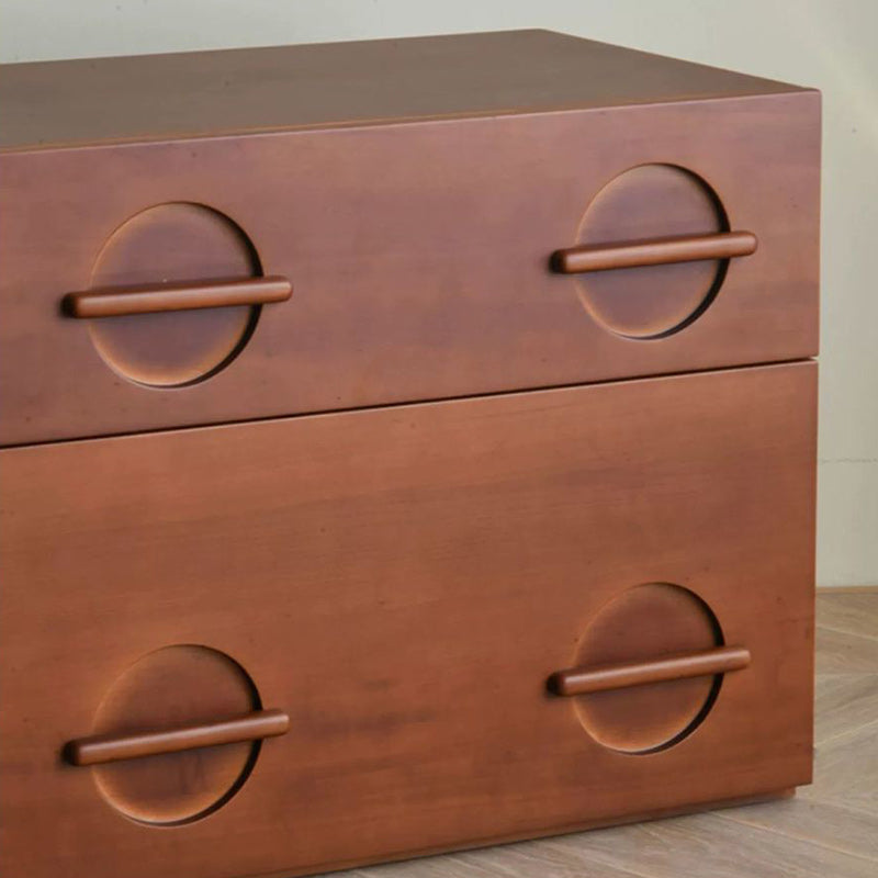 Nordic Solid Wood 2-Drawer Nightstand