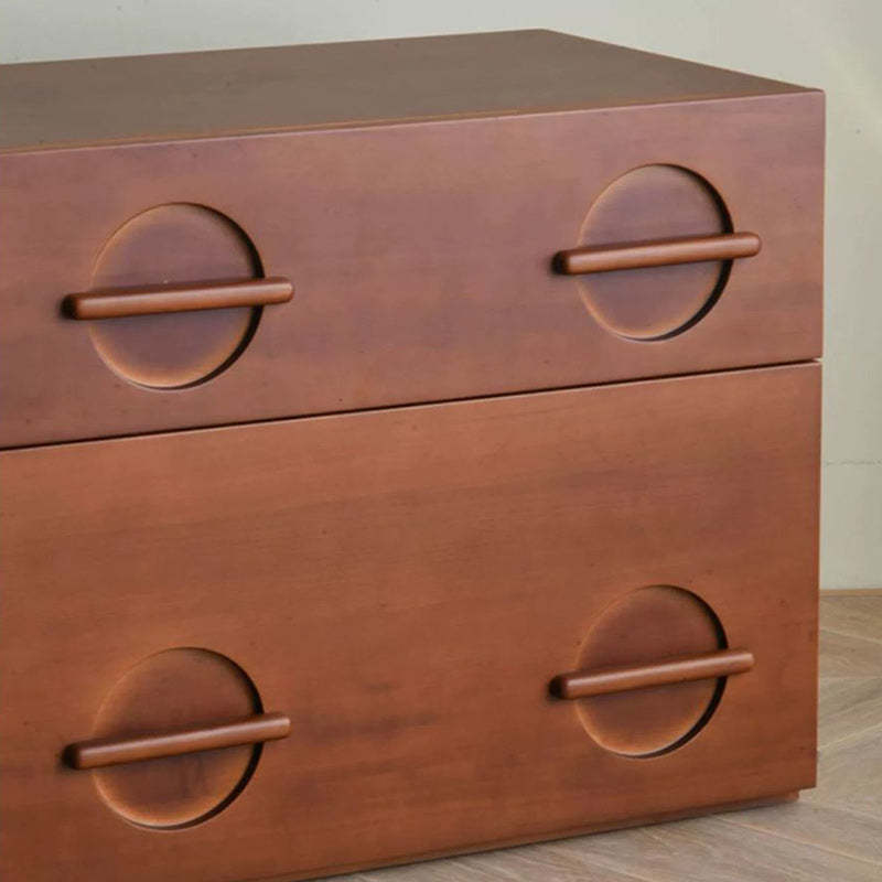 Nordic Solid Wood 2-Drawer Nightstand