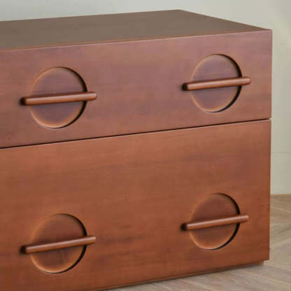 Nordic Solid Wood 2-Drawer Nightstand