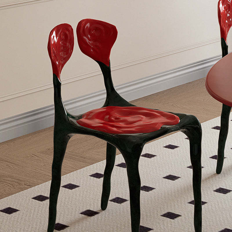 Art Deco Rose FRP Dining Chair