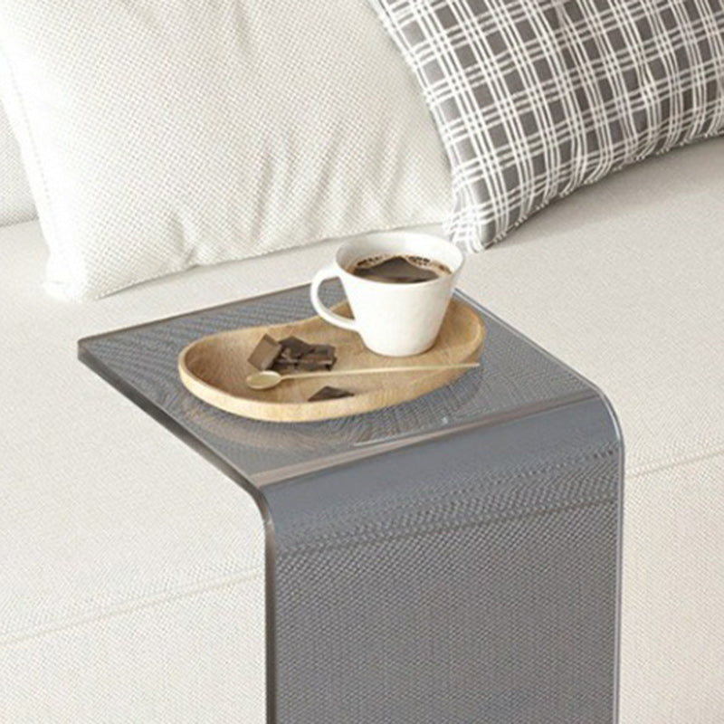 Minimalist Rectangular Acrylic Side Table — Orange