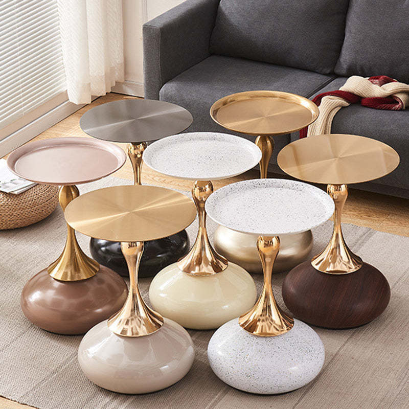 Luxury Round Oval Metal Coffee Table