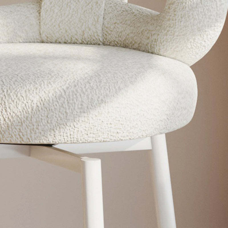 Contemporary Bow Lambswool Iron Vanity Stool