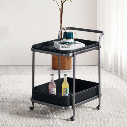 Nordic Leather Rectangular End Table 1-Storage