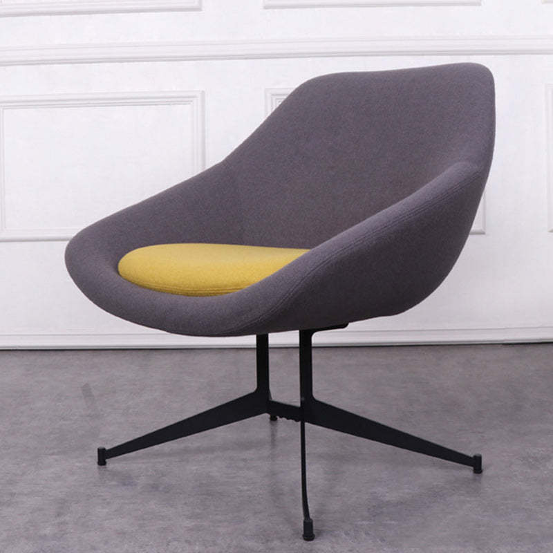 Minimalist Fabric Arc Accent Lounge Chair
