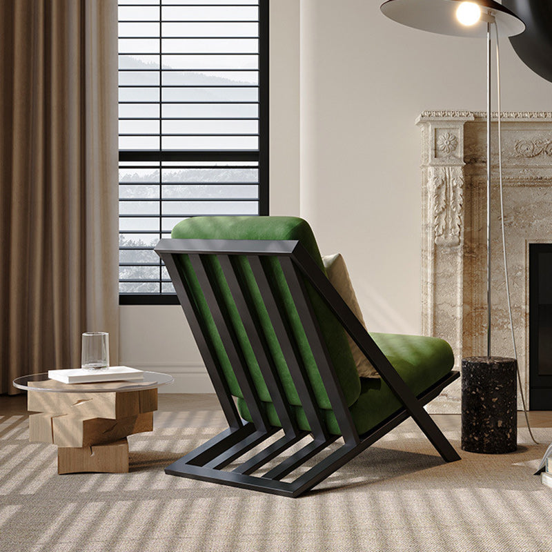 Scandinavian Velvet Steel Recliner