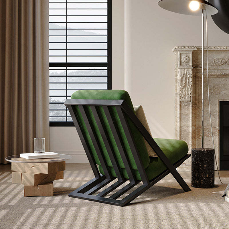 Scandinavian Velvet Steel Recliner