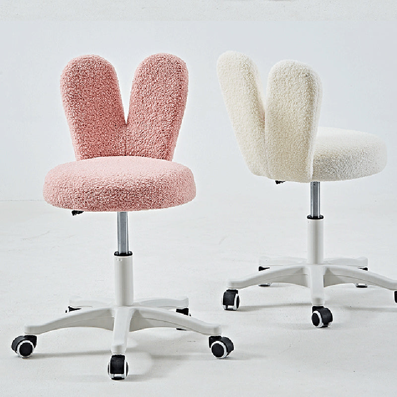 Minimalist Lambswool Metal Vanity Stool