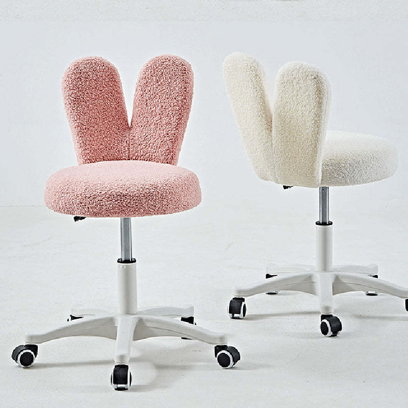 Minimalist Lambswool Metal Vanity Stool