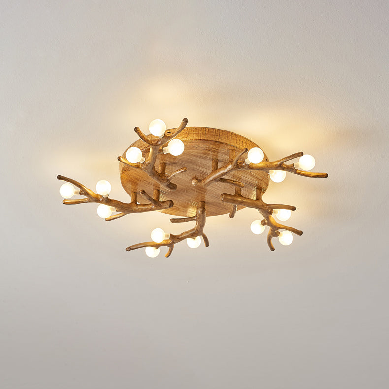 Scandinavian Polymer Branch Ball Ceiling Light