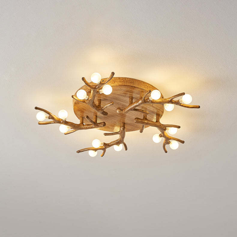 Scandinavian Polymer Branch Ball Ceiling Light