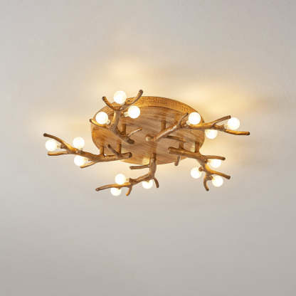 Scandinavian Polymer Branch Ball Ceiling Light