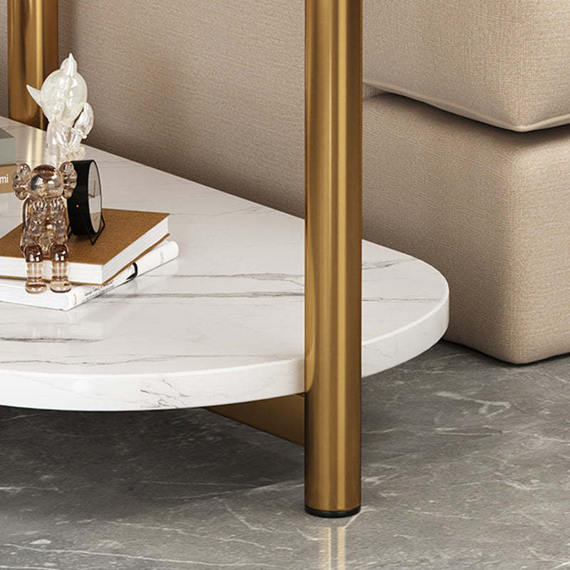 Nordic Long Oval Iron 3-Tier Side Table