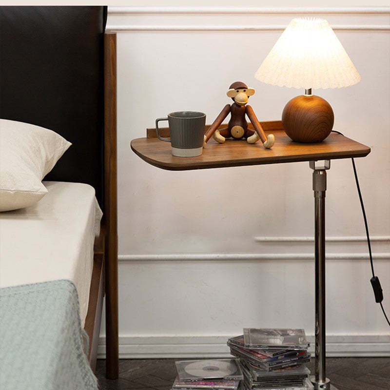Nordic Cylindrical Solid Wood Steel Side Table