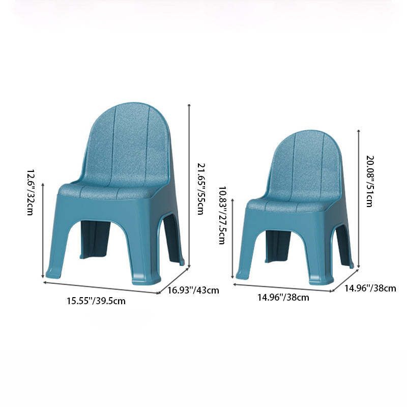 Minimalist Half Round Plastic Chair — Blue