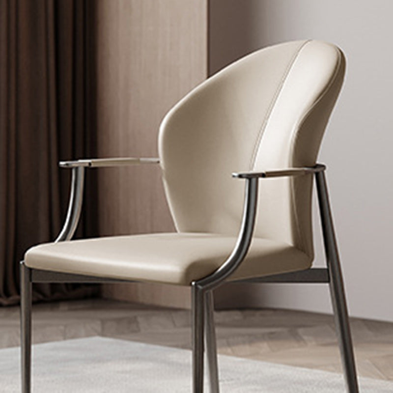 Modern Microfiber Leather Wraparound Dining Chair
