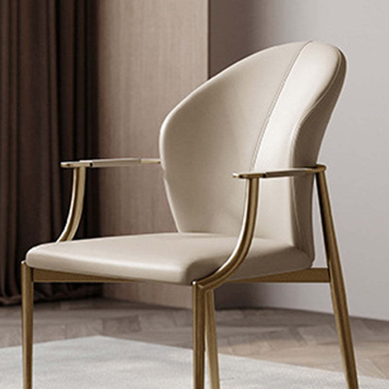 Gray minimalist wraparound microfiber dining chairs & benches